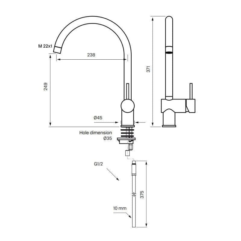 Tapwell SK180 CR Kjøkkenarmatur Bad.no TA-9423450