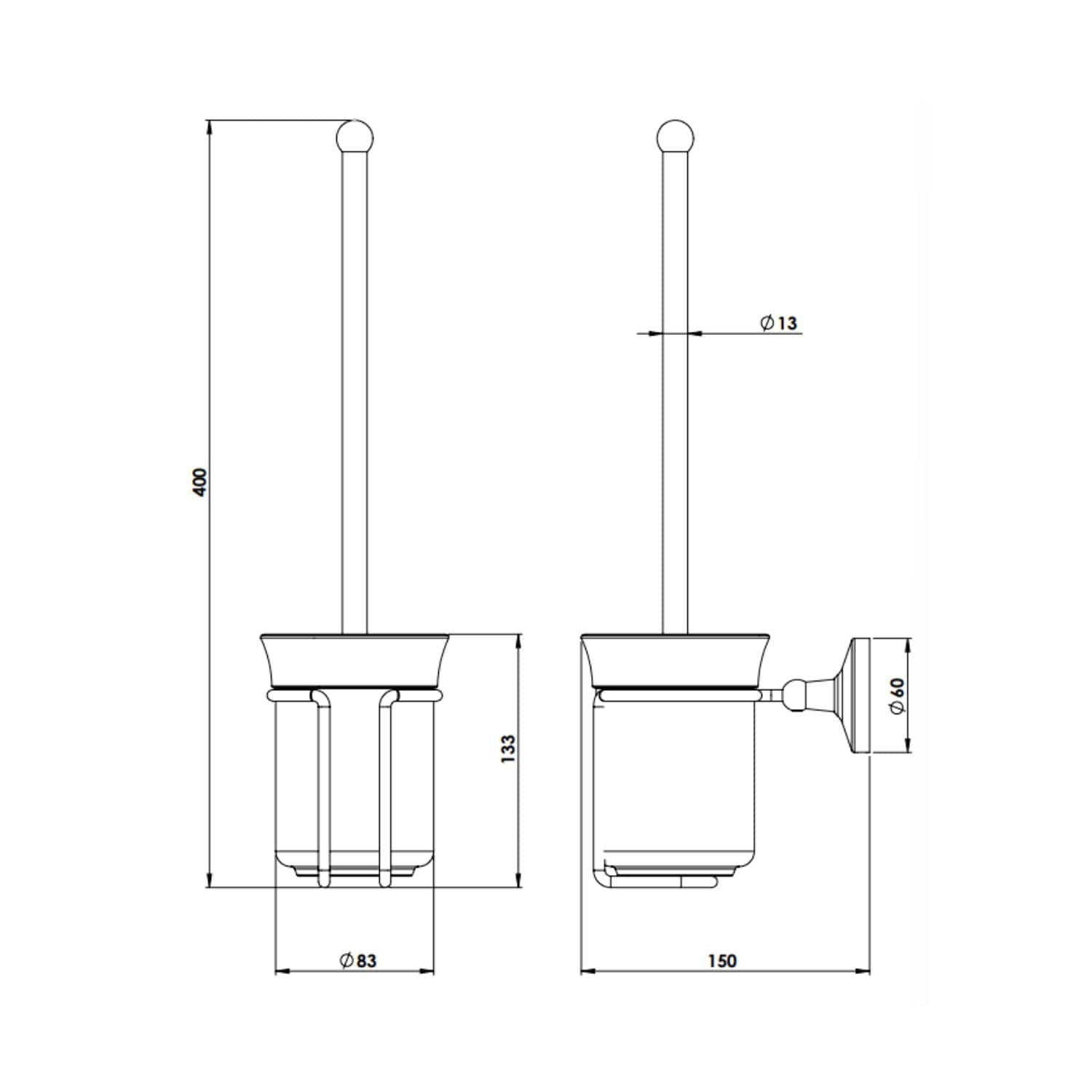 Tapwell TA220 Classic Toalettbørste Tapwell Toalettbørste