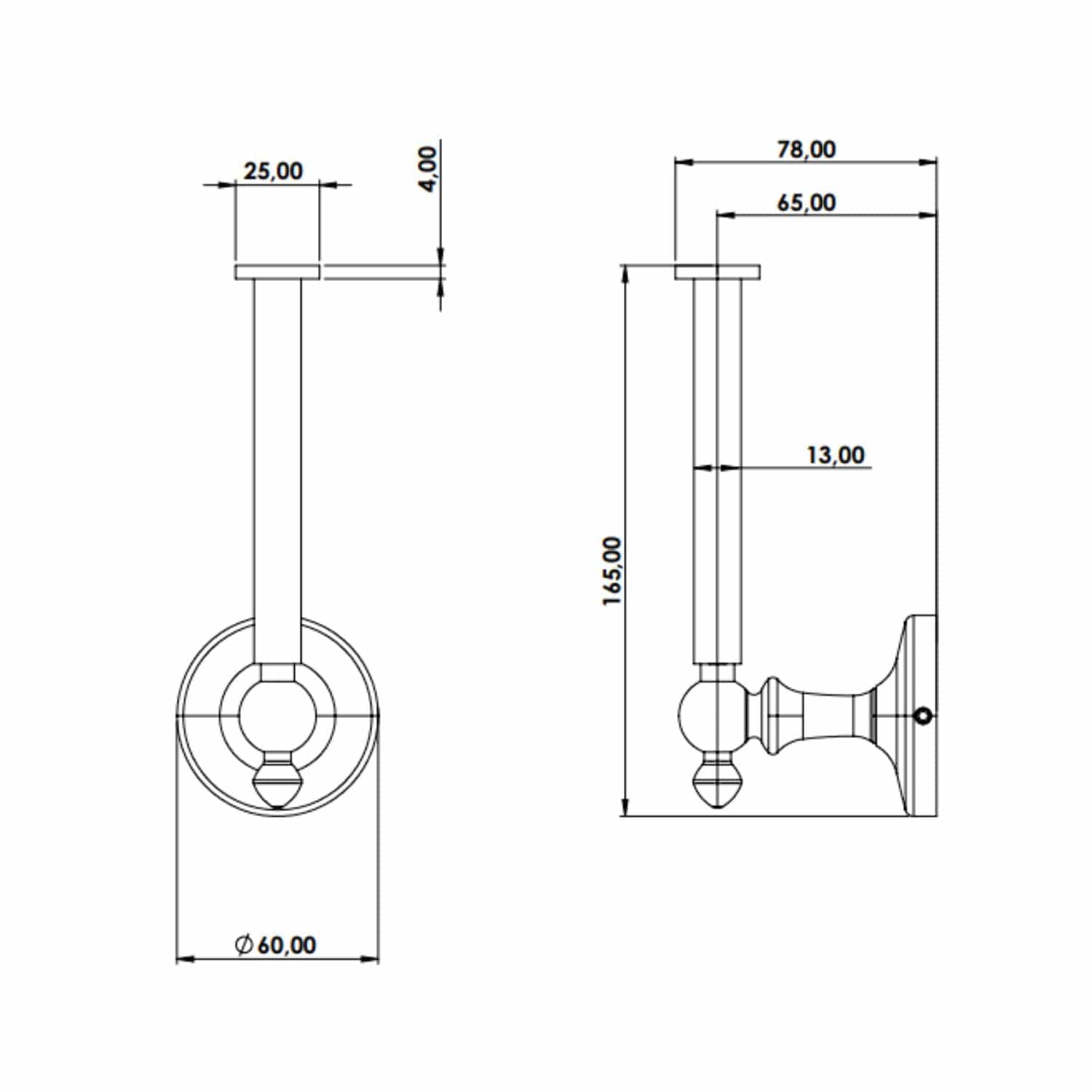 Tapwell TA234 Classic Reserverullholder Tapwell Toalettpapirholder
