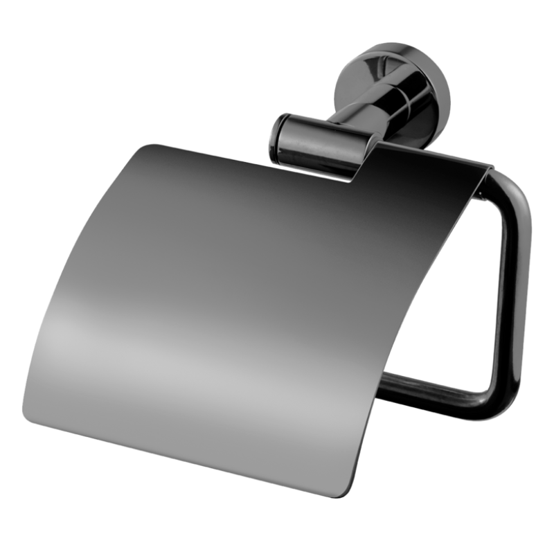 Tapwell TA236 Toalettrullholder Vegghengt m/lokk Black chrome Tapwell Toalettrullholder TA-9419184