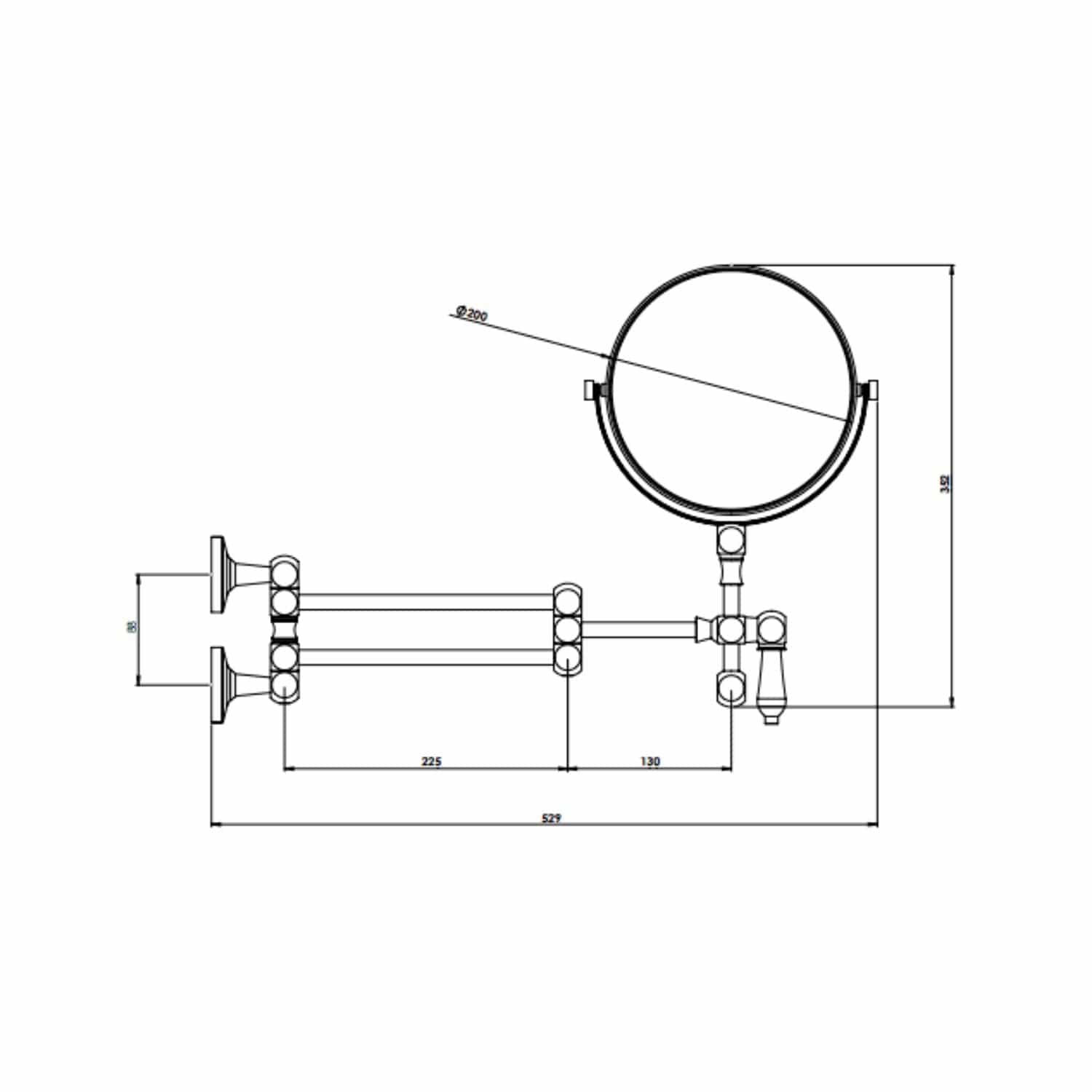 Tapwell TA816 Classic Sminkespeil Tapwell Sminkespeil
