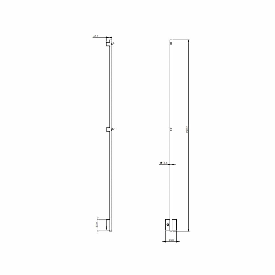 Tapwell TW1500-85 Håndkletørker Tapwell Håndkletørker vannbåren