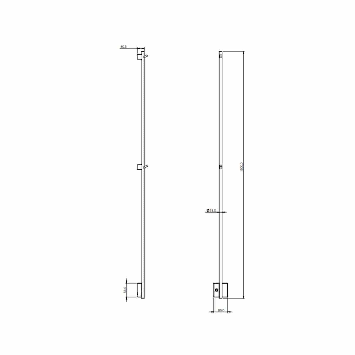 Tapwell TW1500-85 Håndkletørker Tapwell Håndkletørker vannbåren