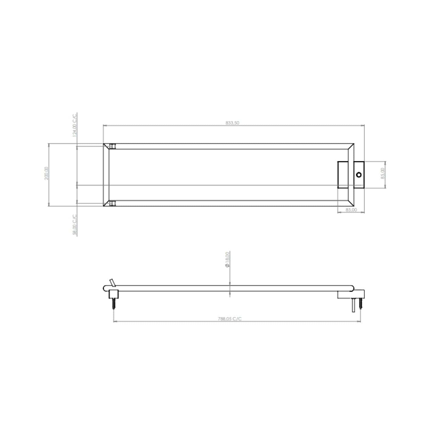 Tapwell TW800-200 Håndkletørker Tapwell Håndkletørker vannbåren