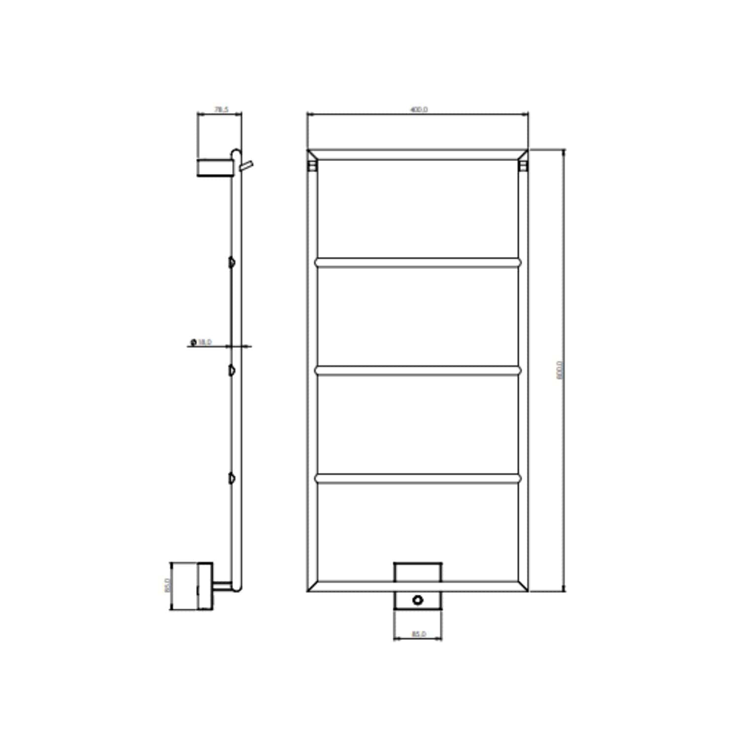 Tapwell TW800-400 Håndkletørker Tapwell Håndkletørker vannbåren