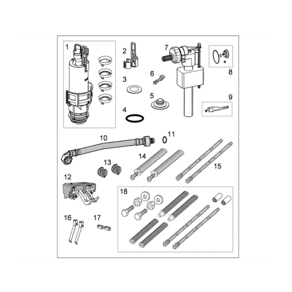 Tece Forlengelsessett Tece Betjeningsplate og trykknapper TE-6122373