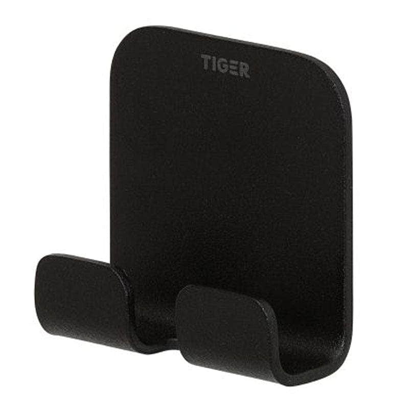 Tiger Colar dobbel krok blankpolert Svart matt Tiger Knagger CO-T314612