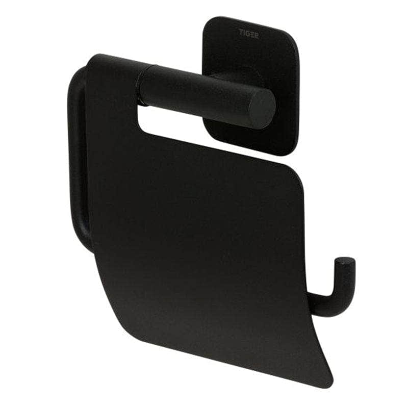 Tiger Colar toalettrullholder med lokk  Svart matt Tiger Toalettrullholder CO-T314112