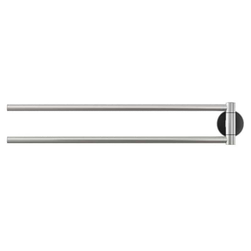 Tiger Cooper håndklestang svingbar, børstet stål/svart Børstet stål Tiger Håndklestang CO-T800231