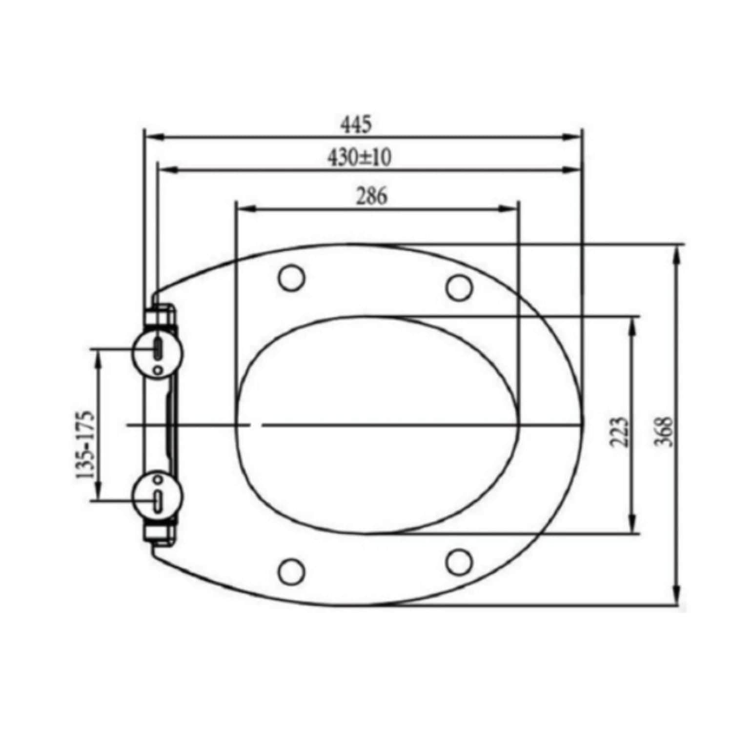 TMC Crown Slim Toalettsete Hvit TMC Toalettsete HEI-6191618
