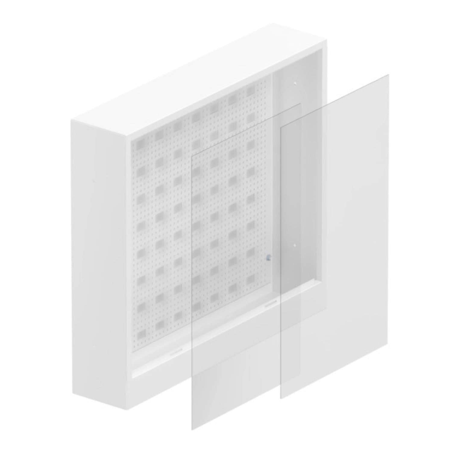 Uponor Aqua Plus FS Fordelerskap D108mm 350x350x108mm Uponor Fordelerskap tappevann HEI-5111411