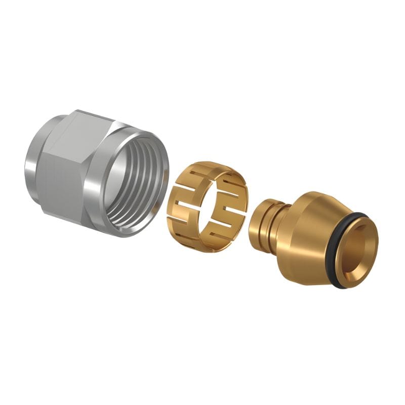 Uponor FPL-X DR Koblingssett Messing krom / 16x2.0xG1 Uponor Rørdeler tappevann HEI-5110071