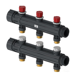 Uponor Magna Fordeler med Ventil - 3 uttak