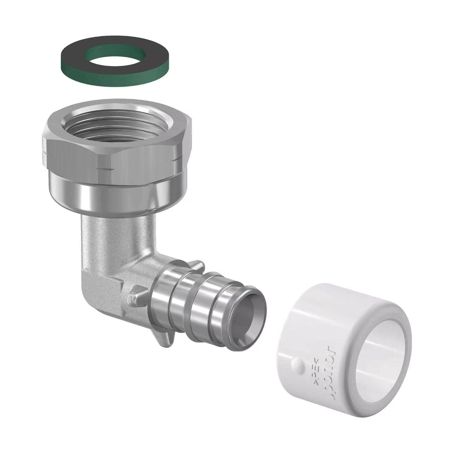 Uponor Q&E DR Albue med Løpemutter 15mm-1/2" Uponor Albue HEI-5110906