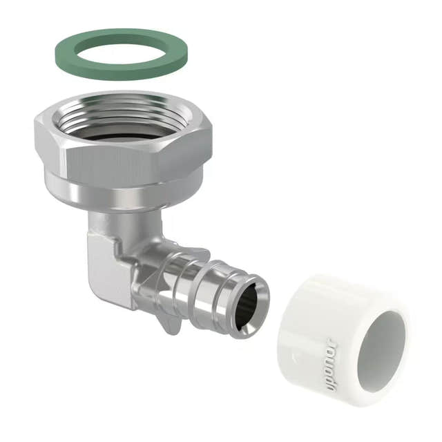 Uponor Q&E DR Albue med Løpemutter 15mm-3/4" Uponor Albue HEI-5110908