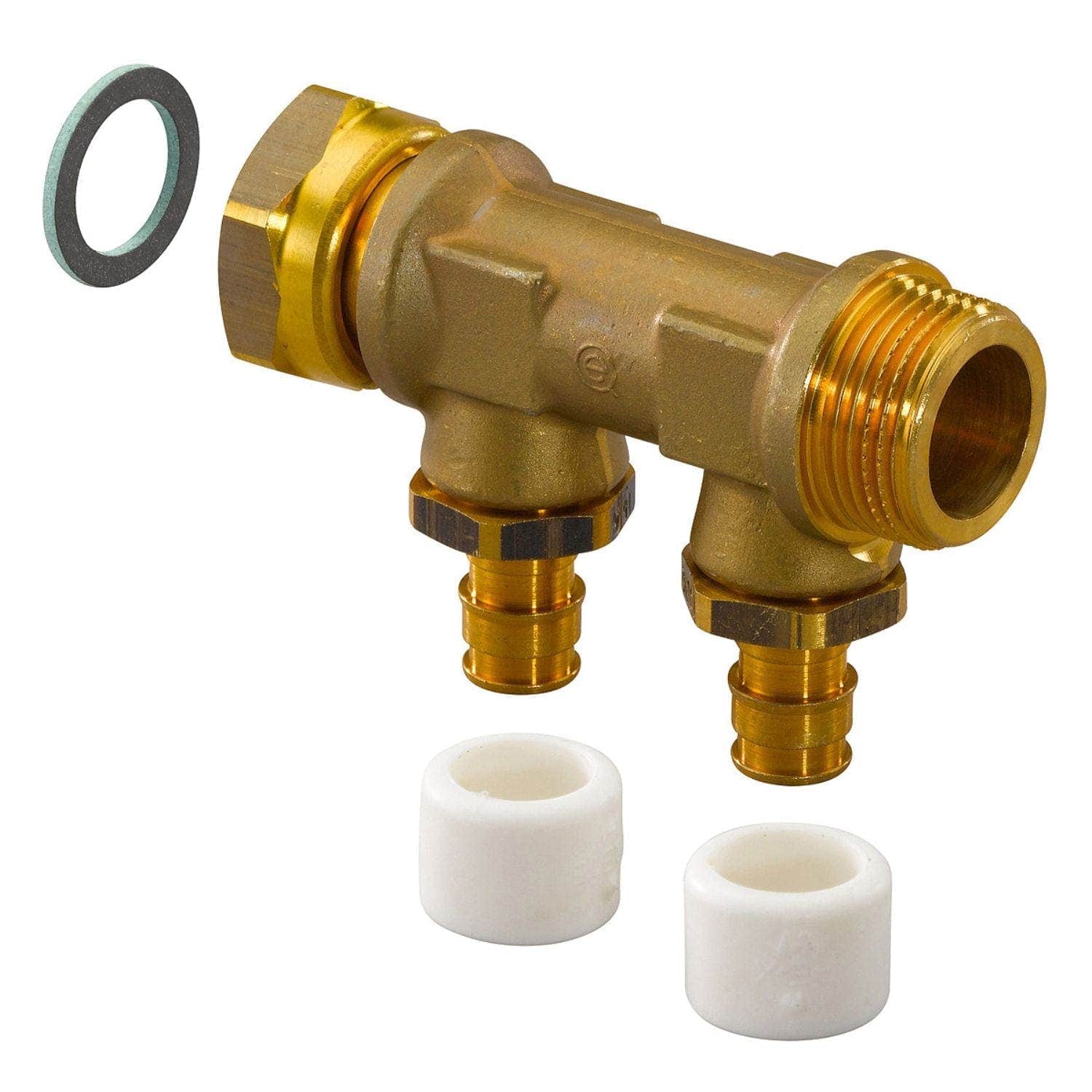 Uponor Q&E DR Fordeler med Løpemutter - 2 uttak 50mm Uponor Fordeler tappevann HEI-5111064
