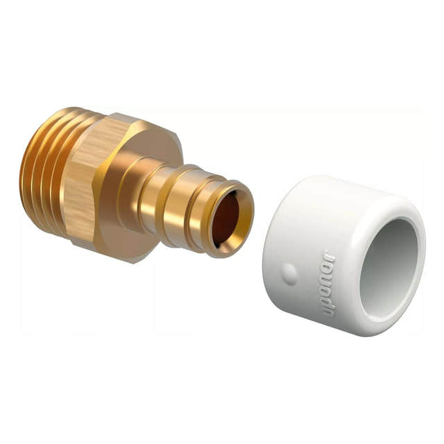 Uponor Q&E DR Rettnippel Utvendig 15mm-3/8" Uponor Rørdeler tappevann HEI-5110966