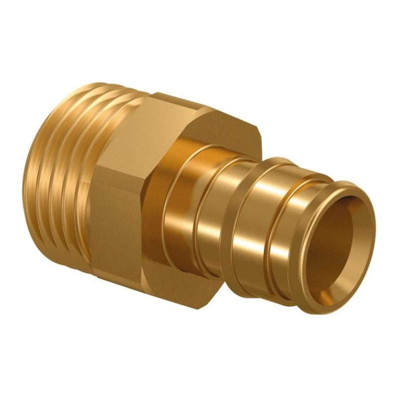 Uponor Q&E Messing Rettnippel Utvendig 16xG3/8" Uponor Nippelmuffe HEI-5110255