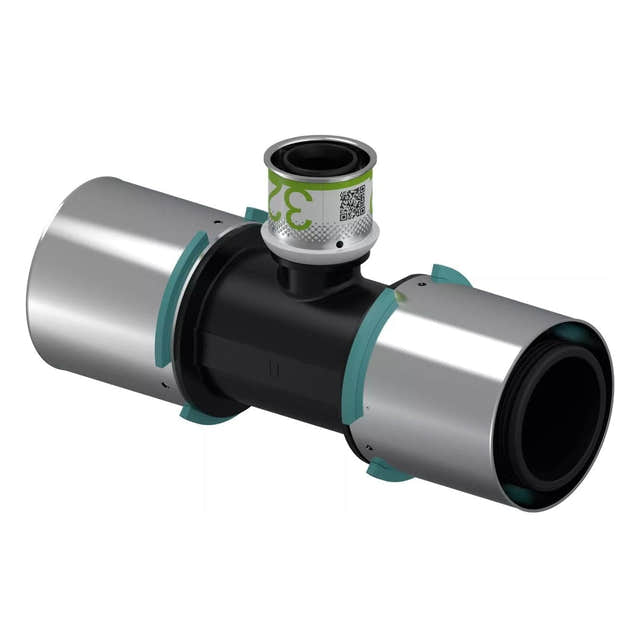 Uponor S-Press Kompositt T-rør 63x32x63mm Uponor T-rør pressfitting HEI-5114373