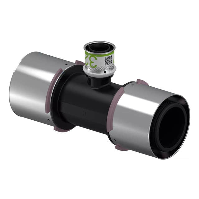 Uponor S-Press Kompositt T-rør 75x32x75mm Uponor T-rør pressfitting HEI-5114375