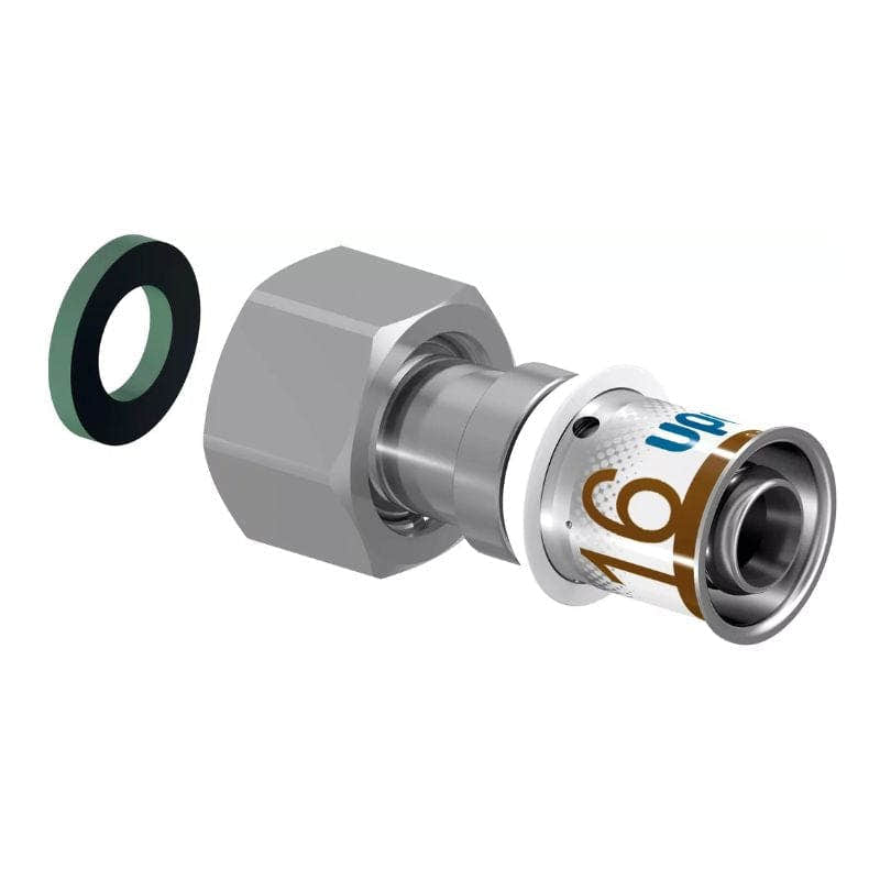 Uponor S-Press Plus Adapter med Løpemutter 16mm-3/4" Uponor HEI-5114523