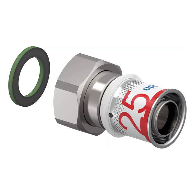 Uponor S-Press Plus Adapter med Løpemutter 25mm-1" Uponor Rør pressfitting HEI-5114527