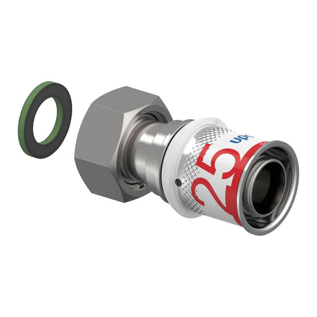 Uponor S-Press Plus Adapter med Løpemutter 25mm-3/4" Uponor Rør pressfitting HEI-5114526