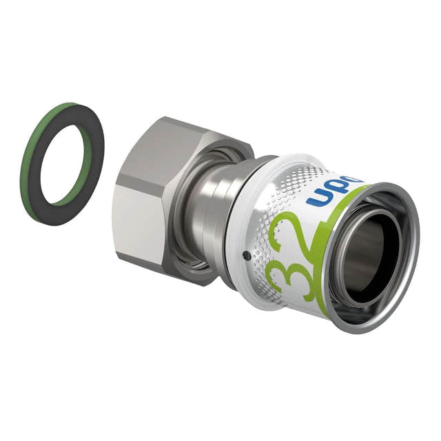 Uponor S-Press Plus Adapter med Løpemutter 32mm-1" Uponor Rør pressfitting HEI-5114529