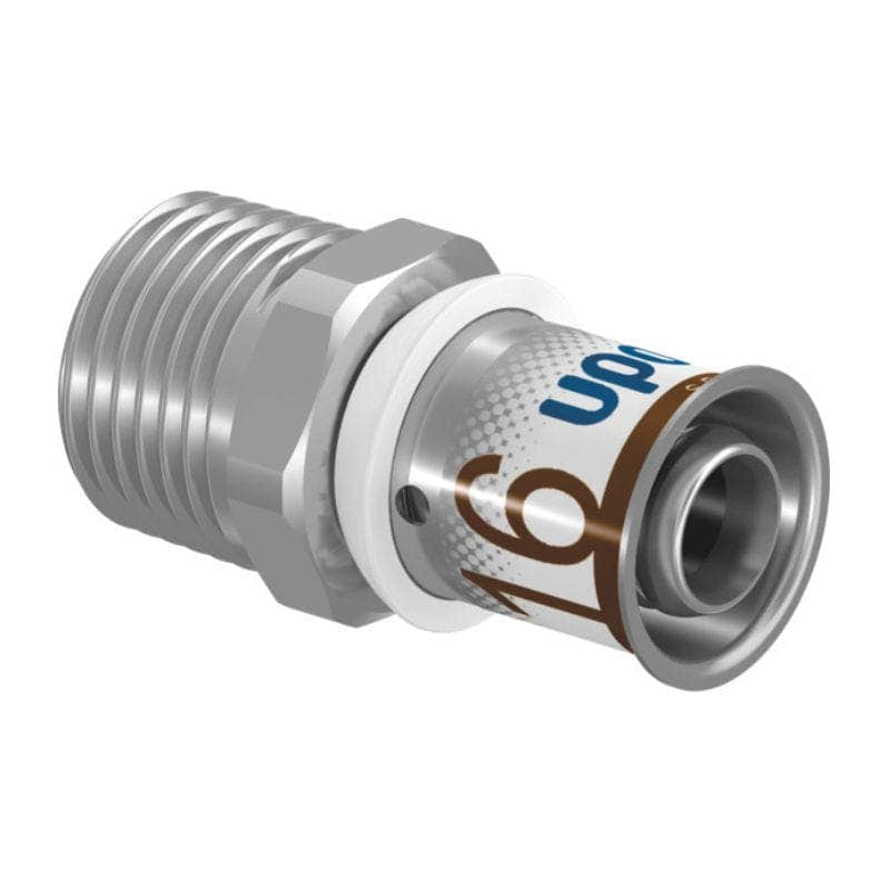 Uponor S-Press Plus Adapter med Utvendig gjenge 16mm-R3/8" Uponor Rør pressfitting HEI-5114426