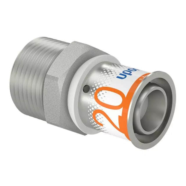 Uponor S-Press Plus Adapter med Utvendig gjenge 20mm-R3/4" Uponor Rør pressfitting HEI-5114431