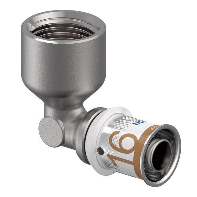 Uponor S-Press Plus Albue med Innvendig gjenge 16mm-1/2" Uponor Albue pressfitting HEI-5114467