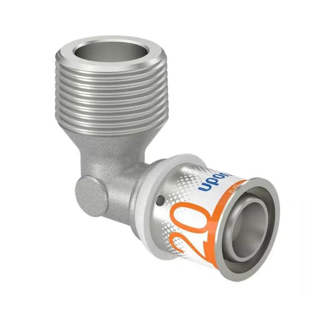 Uponor S-Press Plus Albue med Utvendig gjenge 20mm-3/4" Uponor Albue pressfitting HEI-5114462