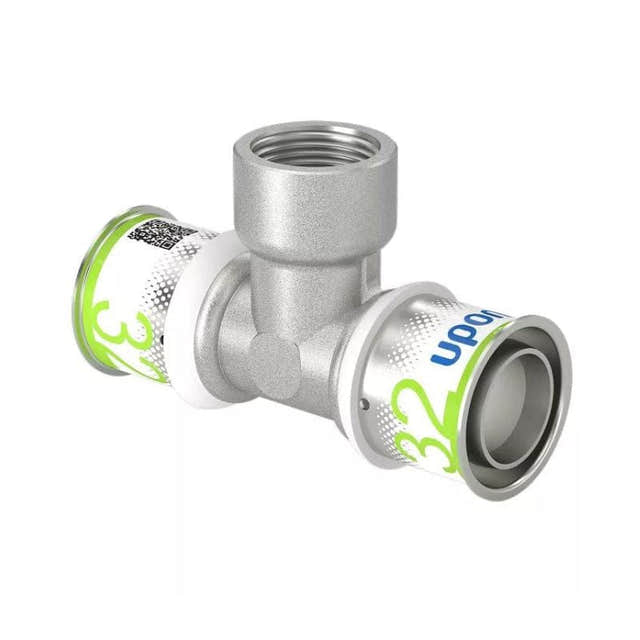 Uponor S-Press Plus T-rør med Innvendig gjenge 32mm-3/4" Uponor T-rør pressfitting HEI-5114521