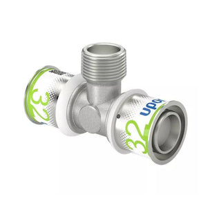 Uponor S-Press Plus T-rør med Utvendig gjenge
