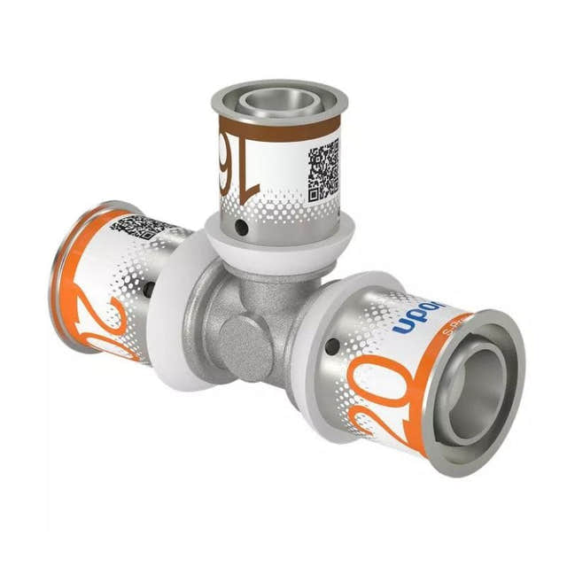 Uponor S-Press Plus T-rør Reduksjon 20-16-20mm Uponor T-rør pressfitting HEI-5114493