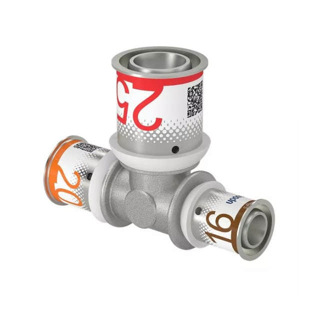 Uponor S-Press Plus T-rør Reduksjon 20-25-16mm Uponor T-rør pressfitting HEI-5114495