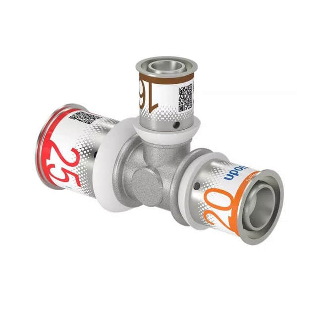 Uponor S-Press Plus T-rør Reduksjon 25-16-20mm Uponor T-rør pressfitting HEI-5114498