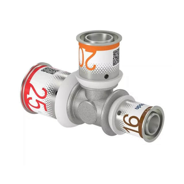 Uponor S-Press Plus T-rør Reduksjon 25-20-16mm Uponor T-rør pressfitting HEI-5114501