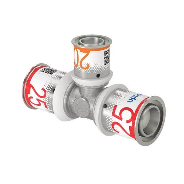Uponor S-Press Plus T-rør Reduksjon 25-20-25mm Uponor T-rør pressfitting HEI-5114503
