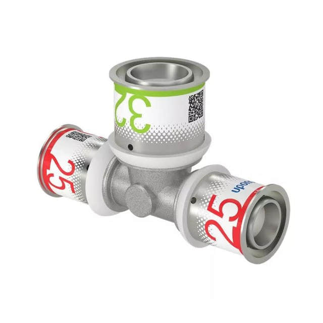 Uponor S-Press Plus T-rør Reduksjon 25-32-25mm Uponor T-rør pressfitting HEI-5114505