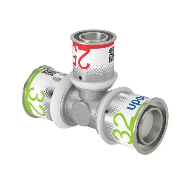 Uponor S-Press Plus T-rør Reduksjon 32-25-32mm Uponor T-rør pressfitting HEI-5114509