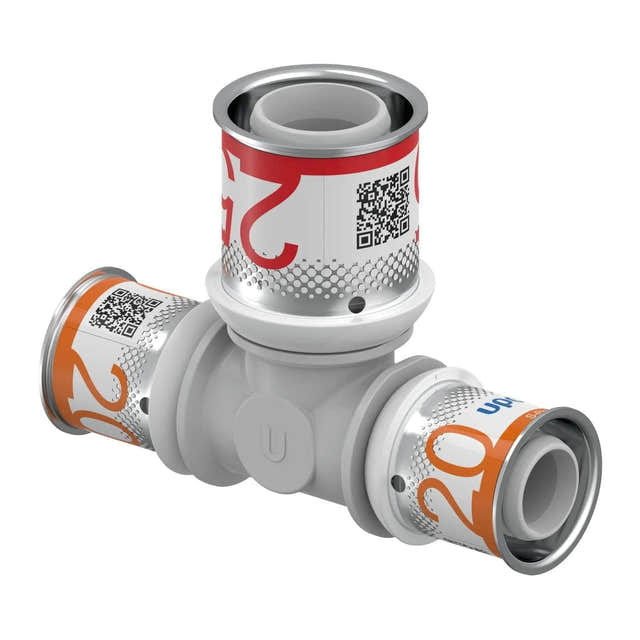 Uponor S-Press PPSU Kompositt T-rør 20-25-20mm Uponor T-rør pressfitting HEI-5114406