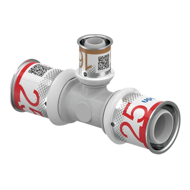 Uponor S-Press PPSU Kompositt T-rør 25-16-25mm Uponor T-rør pressfitting HEI-5114409