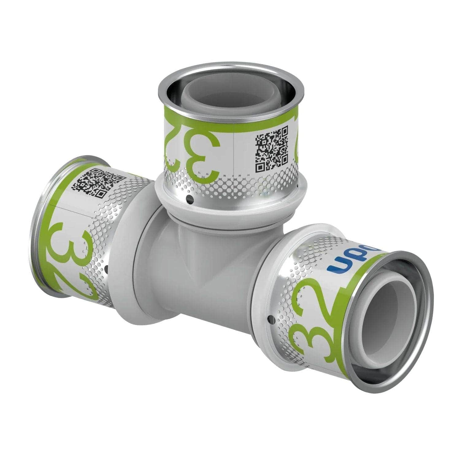 Uponor S-Press PPSU Kompositt T-rør 32-32-32mm Uponor T-rør pressfitting HEI-5114401