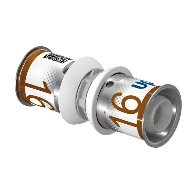Uponor S-Press PPSU/MLC DR Kompositt Skjøtemuffe 16-16mm Uponor Skjøtemuffe pressfitting HEI-5114385