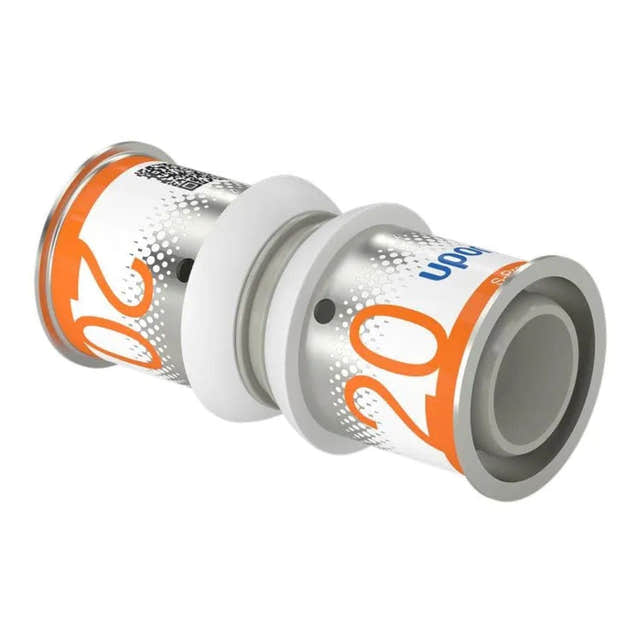 Uponor S-Press PPSU/MLC DR Kompositt Skjøtemuffe 20-20mm Uponor Skjøtemuffe pressfitting HEI-5114386