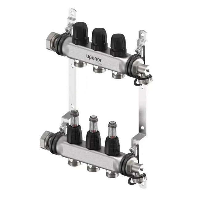 Uponor Vario FM Gulvvarmefordeler 2-12 kurser 3 kurser Uponor Gulvvarmefordeler HEI-8361361