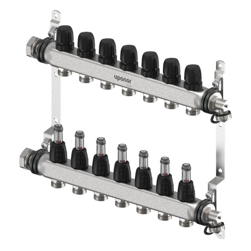 Uponor Vario FM Gulvvarmefordeler 2-12 kurser 7 kurser Uponor Gulvvarmefordeler HEI-8361365