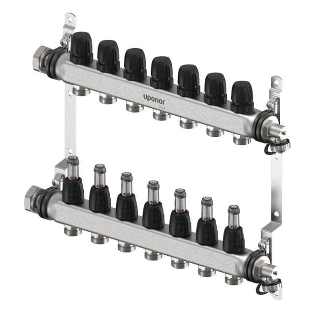 Uponor Vario FM Gulvvarmefordeler 2-12 kurser 7 kurser Uponor Gulvvarmefordeler HEI-8361365