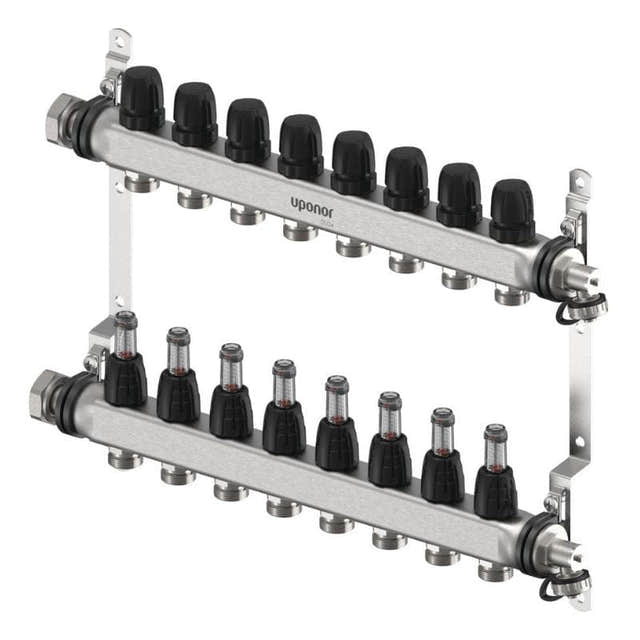 Uponor Vario FM Gulvvarmefordeler 2-12 kurser 9 kurser Uponor Gulvvarmefordeler HEI-8361367